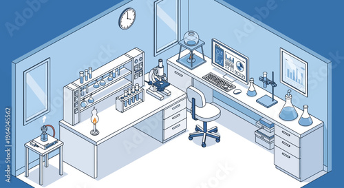 Laboratory Equipment and Furniture Setup.