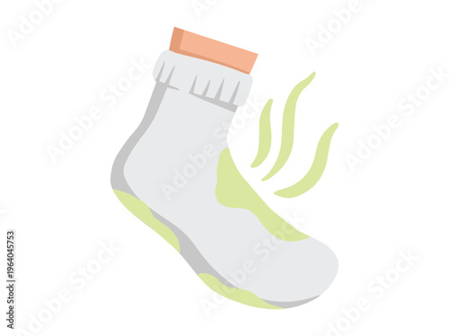 Smelly Bad Odor Sock Illustration
