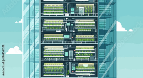Large Server Room Data Center Racks.
