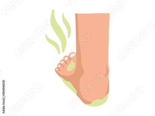 Foot Smelly or Bad Odor Illustration