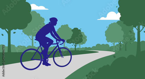 Man Riding a Bicycle Outdoors Freely.