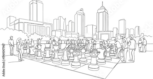 city street food market people