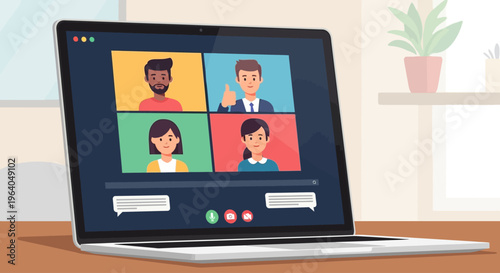 People on Video Conference Call.