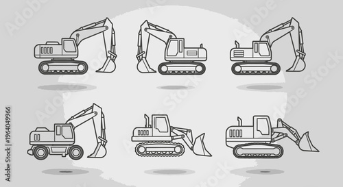 Heavy construction excavator machine equipment.