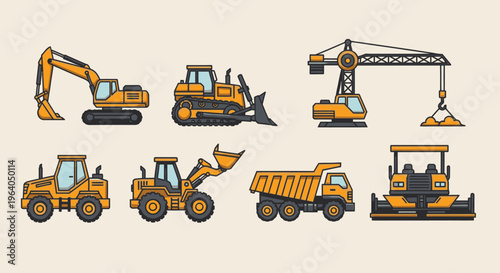 Heavy construction vehicles and equipment 8.