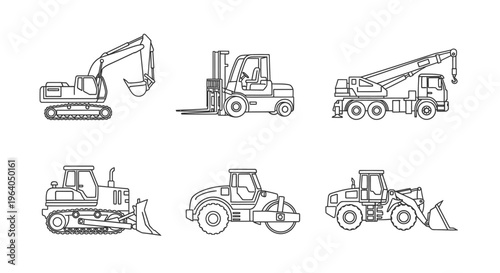 Heavy construction vehicles and machinery 3.