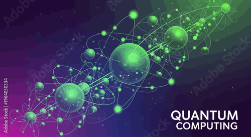 Quantum Computing Atomic Structure Model.