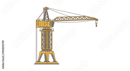 Large construction crane machine equipment.