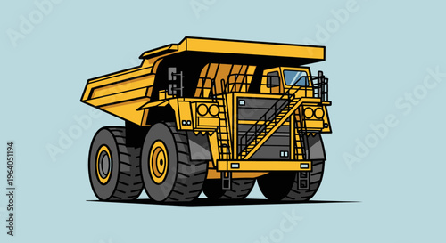 Large Yellow Mining Dump Truck Vehicle 2.