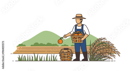Man holding basket of fresh produce 1.