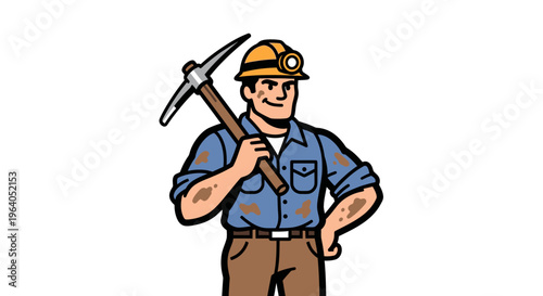 Man wearing mining uniform standing.