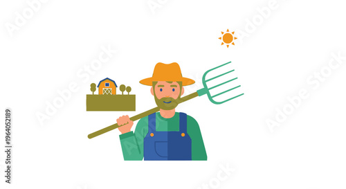 Man wearing overalls and a hat.