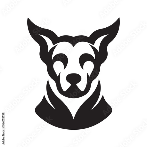  majestic dog vector silhouette clip art logo design illustration