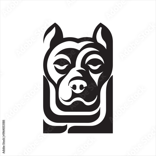  majestic dog vector silhouette clip art logo design illustration