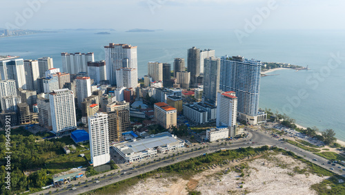 Cambodia aerial view of Preah Sihanouk