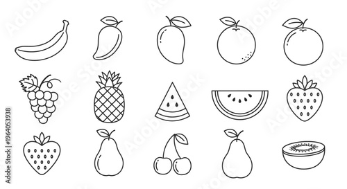 Variety of Fresh Fruit Illustrations 11.