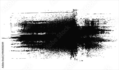 Grunge black texture dark grainy dust overlay on white background distressed noise particles rusted worn surface design, flat vector illustration