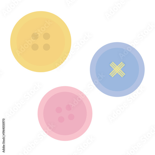 ポップでかわいい手芸ボタンのセット