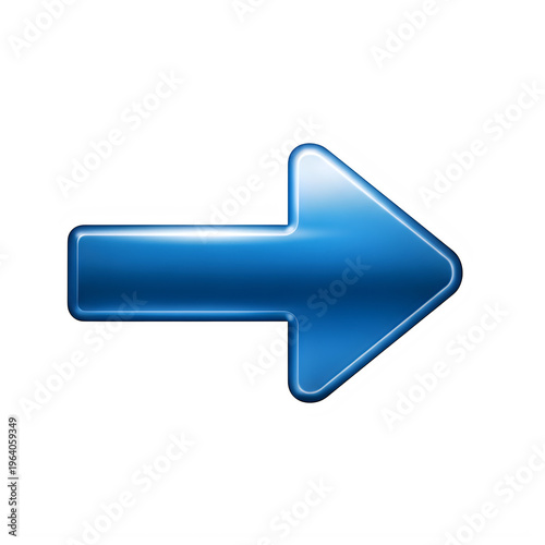 Free Download Glowing blue right arrow isolated on transparent background - GFXLoad