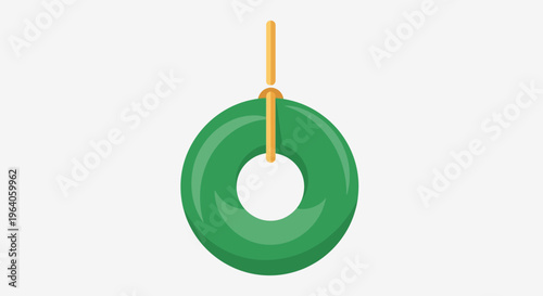 Green Jade Donut Pendant
