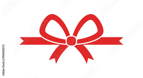 Simple Red Ribbon Bow