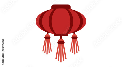 Red Chinese Lantern With Tassels