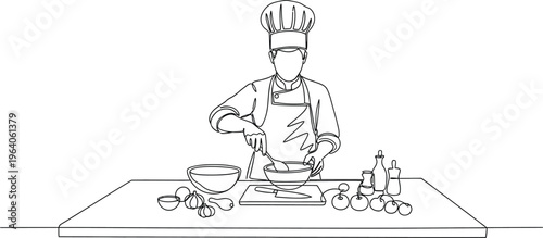 chef preparing food in kitchen