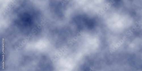 A bright summer sun breaks through a white cloudscape in the blue sky, capturing the natural beauty of a clear atmosphere and light weather