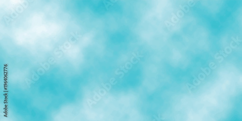 A beautiful summer day featuring a clear blue sky filled with fluffy white cumulus clouds across a bright nature cloudscape atmosphere