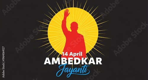 Vector illustration of Happy Ambedkar Jayanti