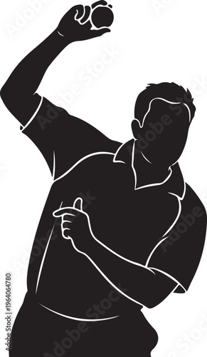 Man throwing a ball sports action.