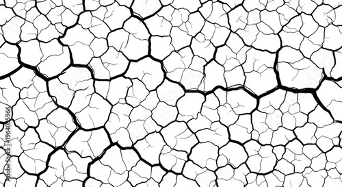 Cracked Dry Earth Texture Background - Desolate Arid Landscape Pattern