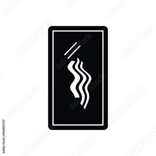 Bacon Strip Icon Minimalist Design.