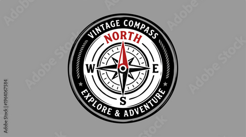 Vintage Compass Illustration for Exploration and Adventure.