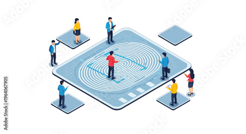 Biometric scan print id tech data web app net safe lock key ui ux code