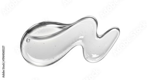 Serum gel swatch Cosmetic transparent gel serum texture isolated on a transparent background