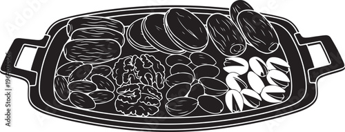 Variety of sushi on a platter.