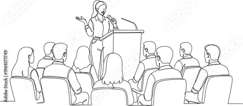 business presentation with audience