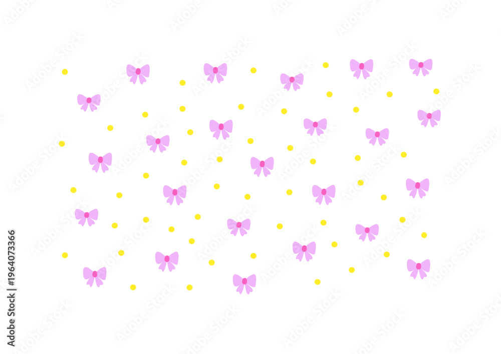 Obraz premium Seamless pattern with minimalist elegant bows and ribbon ties