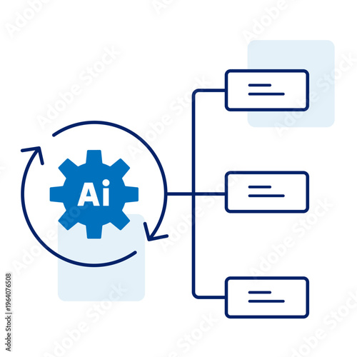 Photos Vector icon for Parallel AI Agents, AI Task Distribution, Multi-Agent AI System, AI-Based Task Parallelism, Parallel Process Execution