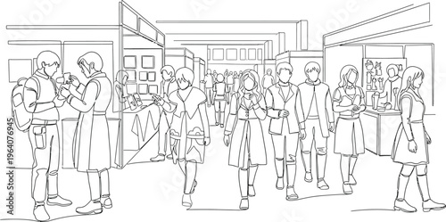 commuter crowd in a station