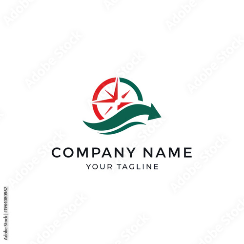 Compass and Arrow Logo Design - Navigating the Future with Precision and Direction.