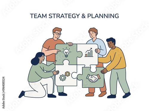 Team Strategy Planning with Puzzle Collaboration