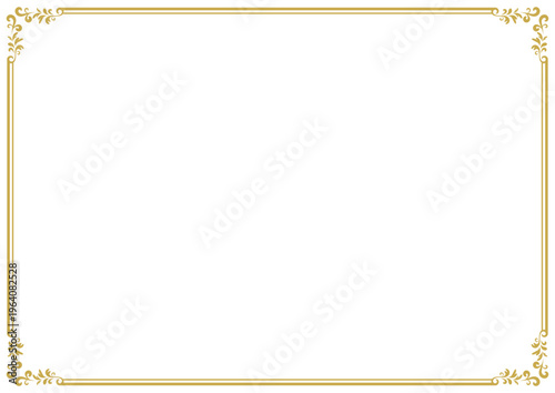 高級感のあるゴールドの飾り枠フレーム