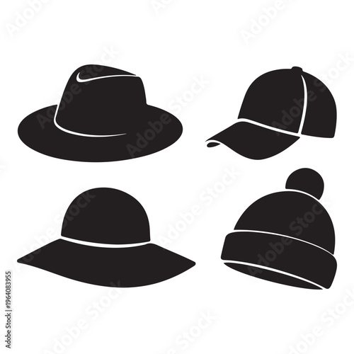 Floppy hat silhouette inspired by summer fashion and relaxed lifestyle