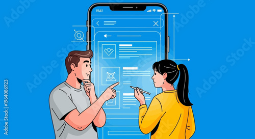 UI/UX Design Process - Collaborative Interface Development and Application Wireframing