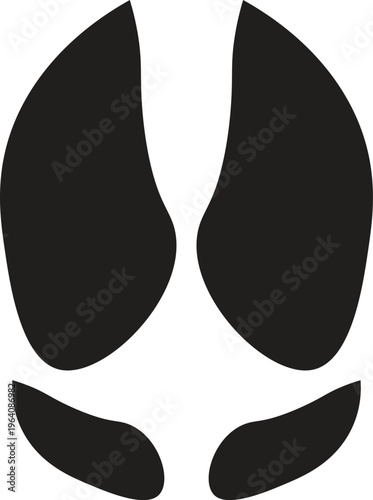 black rhino footprints.