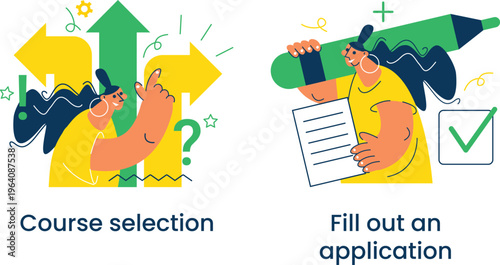 Navigating the steps of choosing courses and completing applications