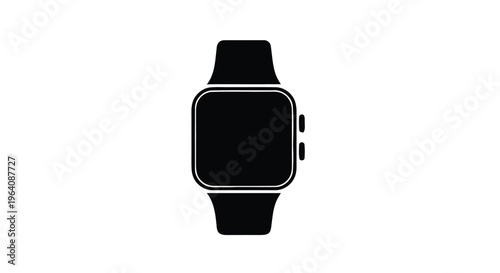 Vector illustration of smart watch icon, digital wearable device symbol