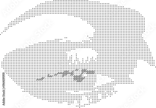 Abstract pixelated bitmap dither halftone dotted pattern texture background vector graphic resource